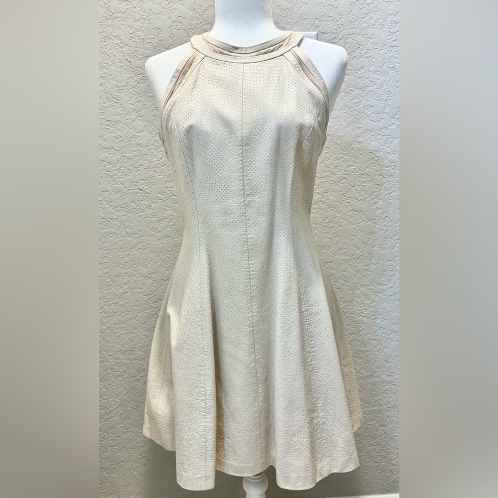 Rachel Roy Vegan Leather Halter Dress